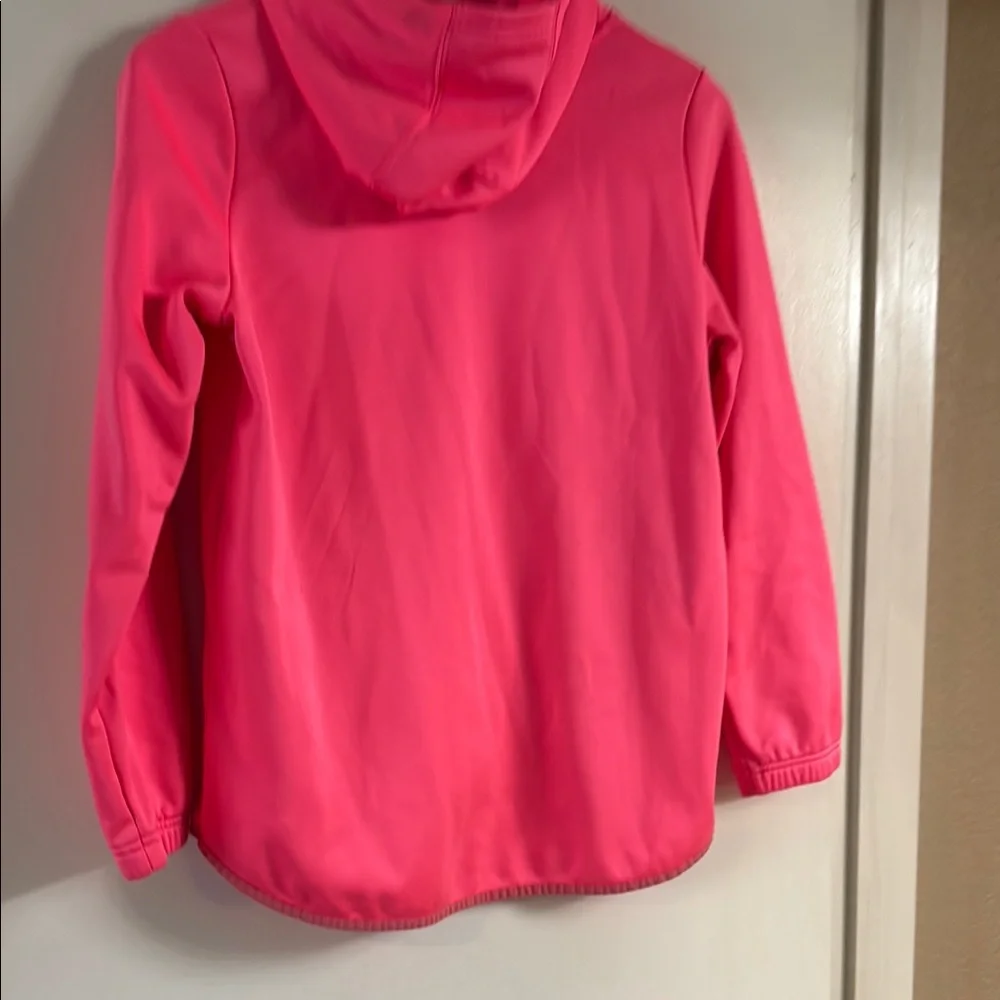 Under Armour Pink Hoodie Sweatshirt Athletic Fit Girls Size Youth XL